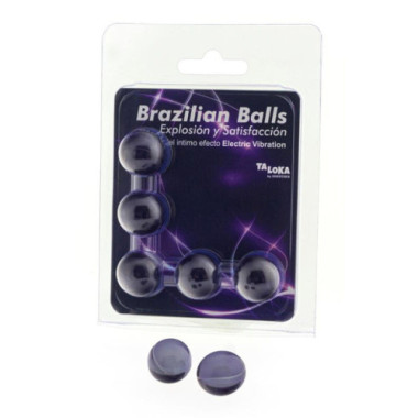 5 BALLES BRÉSILIENNES EFFET VIBRANT ÉLECTRIQUE GEL EXCITANT