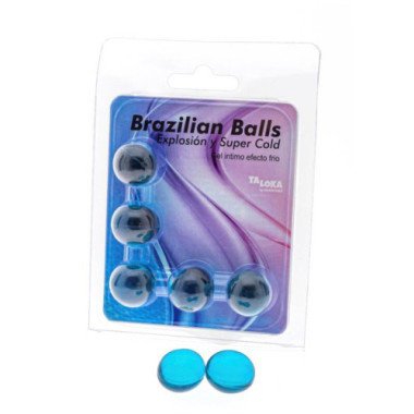 5 BOULES BRÉSILIENNES GEL EXCITANT EFFET FROID