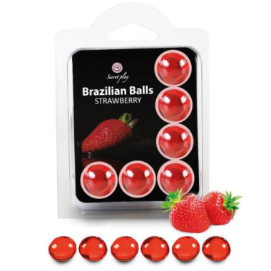 SET 6 BALLES BRÉSILIENNES FRAISE