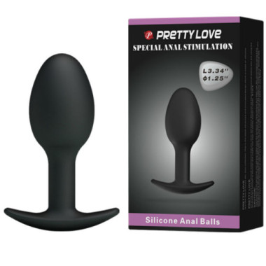 PLUG ANAL EN SILICONE 6.5 CM NOIR