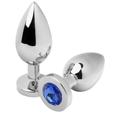 PLUG ANAL BLEU DIAMANT MOYEN 7,62CM