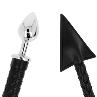 OHMAMA FETISH DEVIL'S TAIL CUIR & MÉTAL PLUG ANAL 7 CM