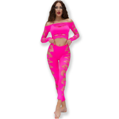 CR 4632 HAUT & PANTALON FUCHSIA S/L