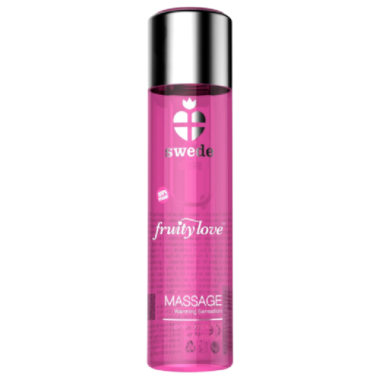 FRUITY LOVE EFFET RÉCHAUFFANT HUILE DE MASSAGE FRAMBOISE ROSE ET RHUBARBE 120 ML