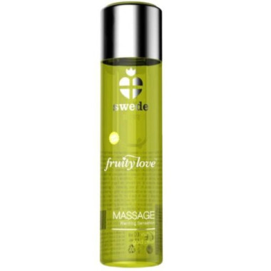 FRUITY LOVE EFFET RÉCHAUFFANT HUILE DE MASSAGE VANILLE ET POIRE D'OR 60 ML.