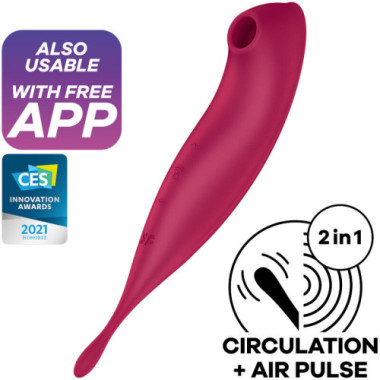 APPLICATION DE STIMULATEUR ET VIBRATEUR TWIRLING PRO+ ROUGE