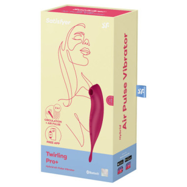 APPLICATION DE STIMULATEUR ET VIBRATEUR TWIRLING PRO+ ROUGE