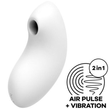 STIMULATEUR ET VIBRATEUR À PULSE D'AIR VULVA LOVER 2 BLANC