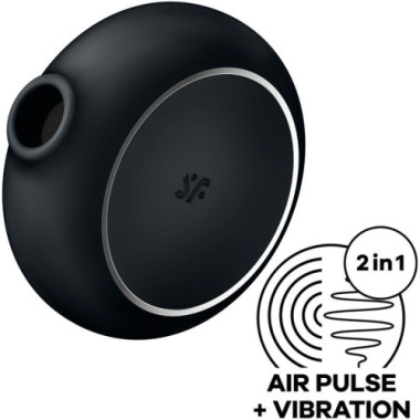 STIMULATEUR ET VIBRATEUR DOUBLE AIR PULSE PRO TO GO 3 NOIR