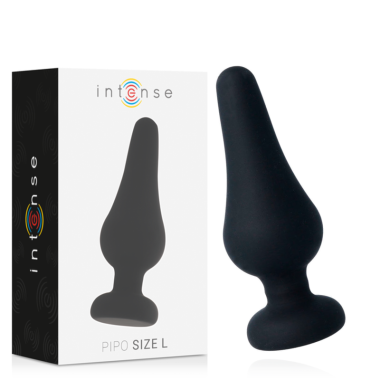 BOUCHON ANAL INTENSE PIPO L SILICONE NOIR 13 CM