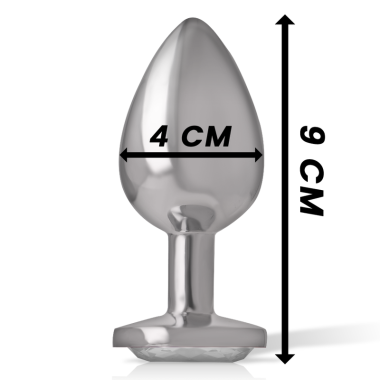 INTENSE - PLUG ANAL MÉTAL ALUMINIUM C?UR BLANC TAILLE L