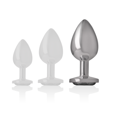 INTENSE - PLUG ANAL MÉTAL ALUMINIUM C?UR BLANC TAILLE L