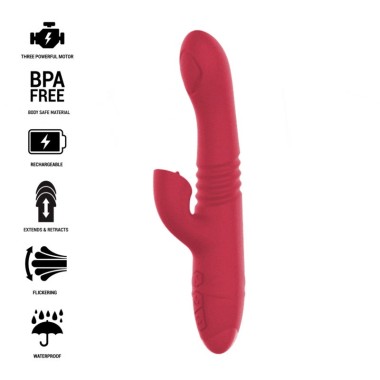 VIBRATEUR UP & DOWN RECHARGEABLE MULTIFONCTION DUA AVEC LANGUE ROUGE