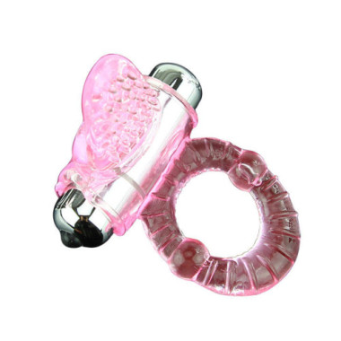 ANNEAU PÉNIS VIBRATEUR ROSE SWEET ABS 10 RYTHMES