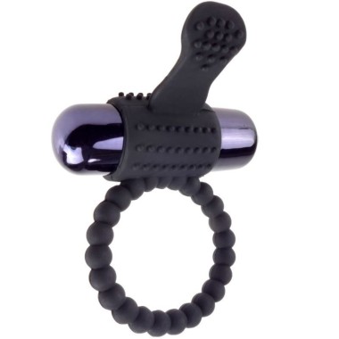 ANNEAU VIBRANT EN SILICONE NOIR FANTASY C-RING