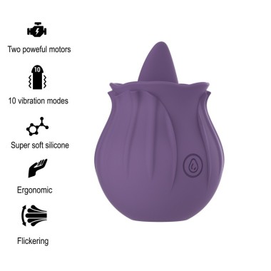 VIOLET CL TORIS STIMULATEUR 10 VIBRATIONS LILAS