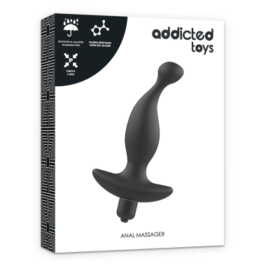 ADDICTED TOYS - MASSEUR ANAL AVEC VIBRATION NOIRE MODÈLE 2