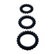 BAILE - TITAN SET 3 PCS COCK RING NOIR 2.8 + 2.4 + 1.9 CM