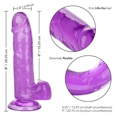 CALIFORNIA EXOTICS - GODE REINE TAILLE VIOLET 15.3 CM