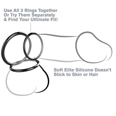 FANTASY C-RINGZ - SILICONE 3 ANNEAUX STAMINA SET