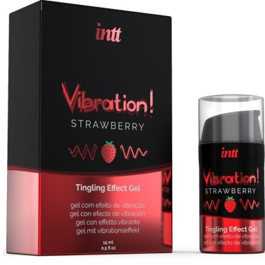 INTT - PUISSANT STIMULANT INTIME GEL VIBRANT LIQUIDE FRAISE 15 ML