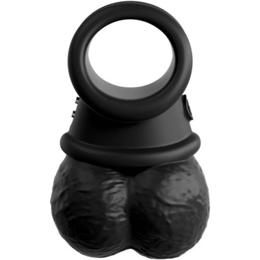 KING COCK - ELITE ANNEAU AVEC TESTICULE VIBRANT SILICONE