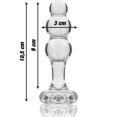 MODÈLE 1 BOUCHON EN VERRE BOROSILICATE 10,7 X 3 CM TRANSPARENT