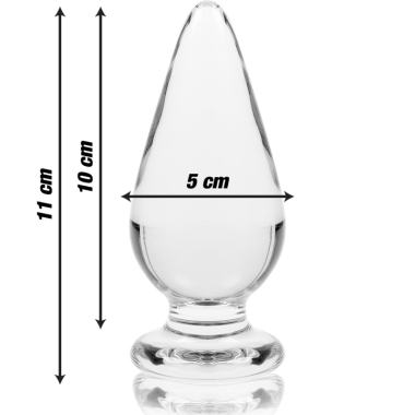 PLUG ANAL MODÈLE 4 VERRE BOROSILICATE 11 X 5 CM CLAIR