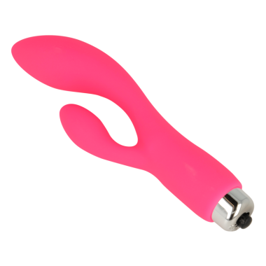 VIBRATEUR AVEC LAPIN 12,5 CM ROSE