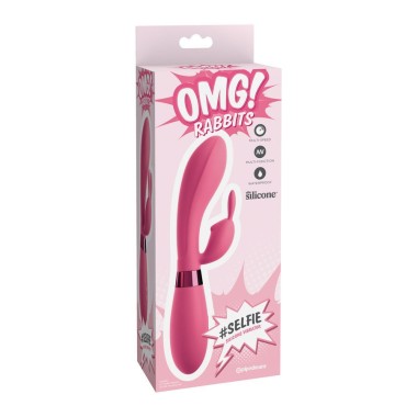 OMG - SELFIE SILICONE VIBRATOR RABBIT ROSE