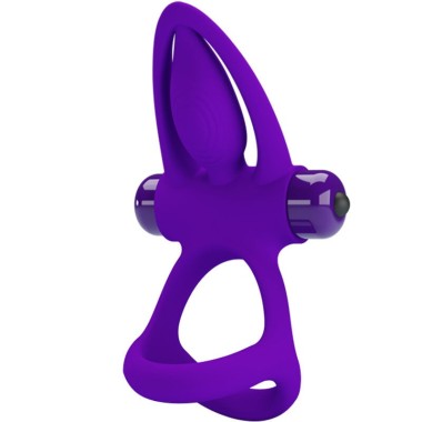 ANNEAU VIBRATEUR 10 VIBRATIONS SILICONE VIOLETTE