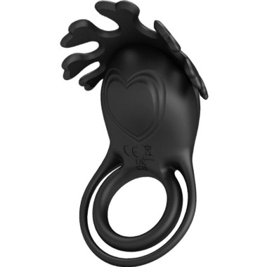 PRETTY LOVE - ANNEAU VIBRATEUR RUBEN 7 VIBRATIONS SILICONE NOIR