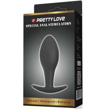 PRETTY LOVE - PLUG ANAL ANCRE EN SILICONE 8.5 CM NOIR