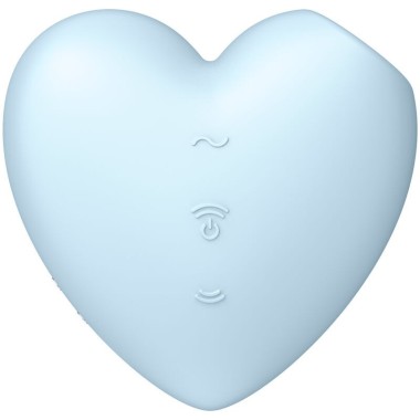 STIMULATEUR ET VIBRATEUR CUTIE HEART AIR PULSE BLEU