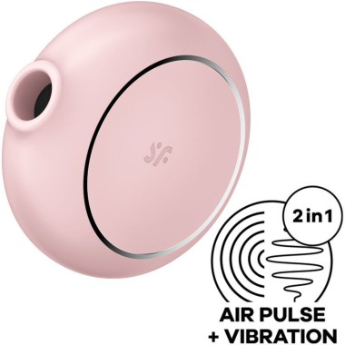 STIMULATEUR ET VIBRATEUR DOUBLE AIR PULSE PRO TO GO 3 ROSE