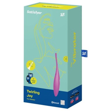 SATISFYER - VIBRATEUR POINTE DE CLIT TWIRLING JOY FUCHSIA