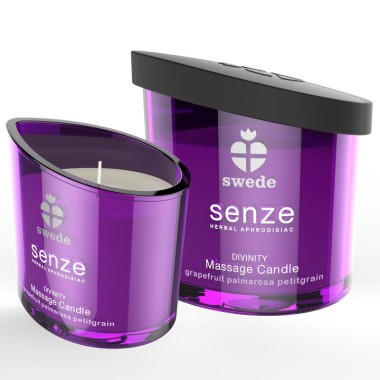 BOUGIE DE MASSAGE SENZE DIVINITY - PAMPLEMOUSSE, PALMAROSA, PETITGRAIN