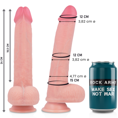 ROCKARMY - LIQUIDE SILICONE PREMIUM KINGCOBRA RÉALISTE 24 CM -O- 4.77 CM