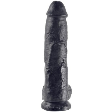 KING COCK - 10 GODE NOIR AVEC BOULES 25.4 CM