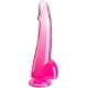 KING COCK - CLEAR GODE TESTICULES 19 CM ROSE