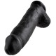 KING COCK - 12 GODE NOIR AVEC BOULES 30.48 CM