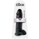 KING COCK - 12 GODE NOIR AVEC BOULES 30.48 CM