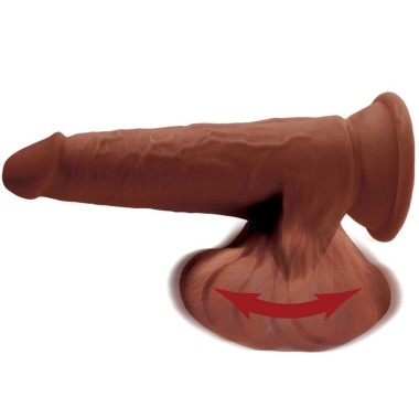 KING COCK - BALLES GODE 3D PLUS 24.5 CM MARRON