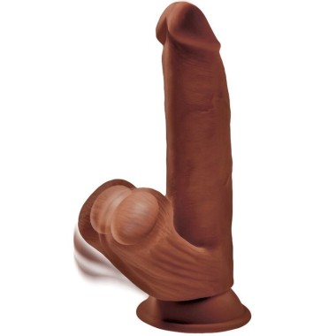 KING COCK - BALLES GODE 3D PLUS 24.5 CM MARRON