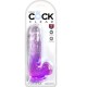 KING COCK - CLEAR PÉNIS RÉALISTE AVEC BOULES 13.5 CM VIOLET