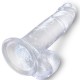 KING COCK - CLEAR PÉNIS RÉALISTE AVEC BOULES 15.2 CM TRANSPARENT