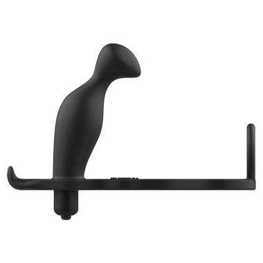 PLUG ANAL AVEC ANNEAU EN SILICONE NOIR 12 CM