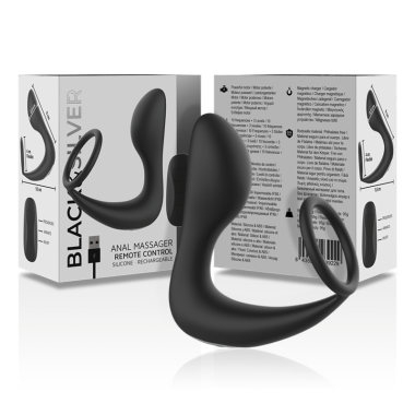 MASSEUR ANAL TÉLÉCOMMANDE RECHARGEABLE SILICONE NOIR