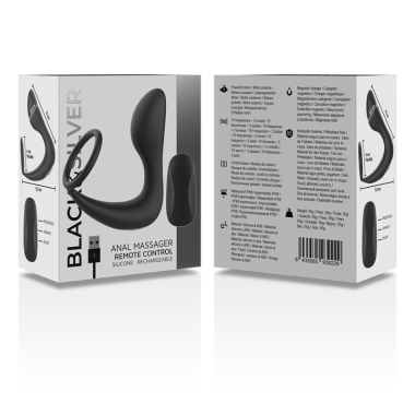 MASSEUR ANAL TÉLÉCOMMANDE RECHARGEABLE SILICONE NOIR