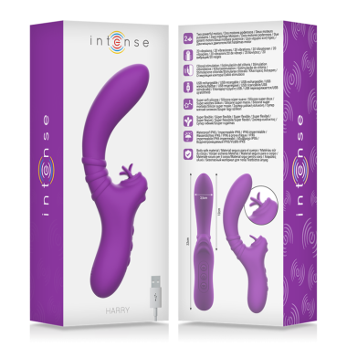 VIBRATEUR FLEXIBLE HARRY AVEC LANGUE VIOLET